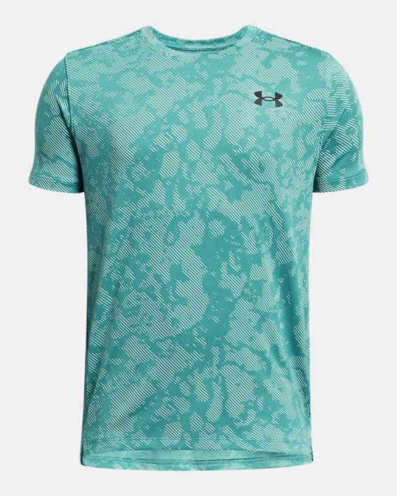 Boys' UA Tech™ Vent Geode Short Sleeve in Green image number 0